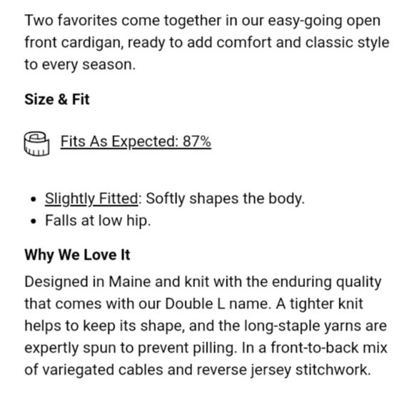 LL Bean XOXO Blue White Knit Open Front Cardigan EUC sz S - Picture 4 of 14